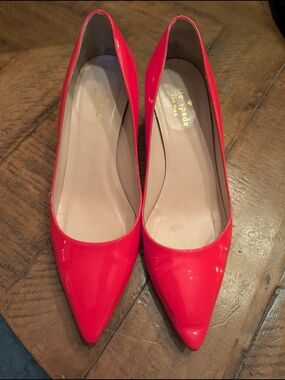 Kate spade Neon Pink Patent Pointed Toe Pumps